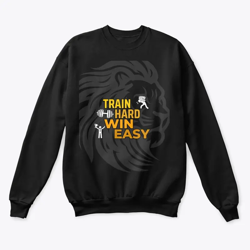 Train Hard Win Easy Motivational T-Shirt