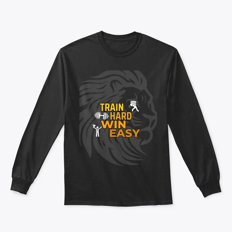 Train Hard Win Easy Motivational T-Shirt